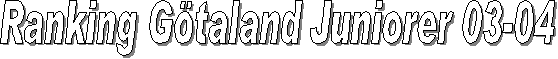 Ranking G�taland Juniorer 03-04